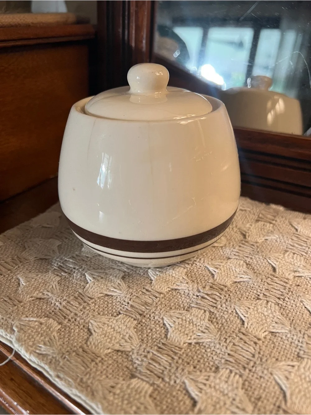 MCCOY Vintage MCM Stoneware Tabletop Set Butter Dish Salt & Pepper Sugar Bowl